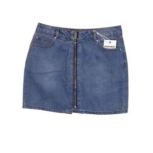 Highway Jeans Denim Mini Skirt Size 3/4 Blue Zip Front